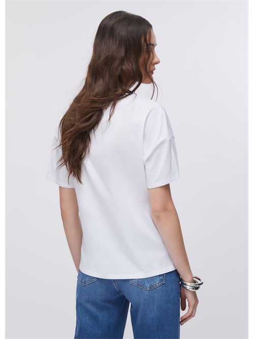T-shirt con stampa e ricami gioiello LIU JO | WA6331JS904/P9272